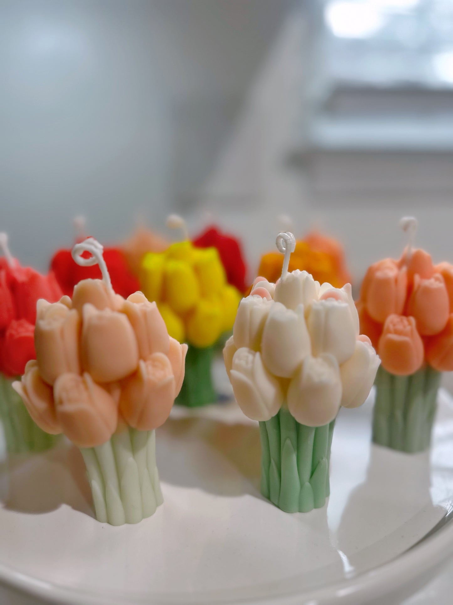 Tulip Flower Bouquet Candle