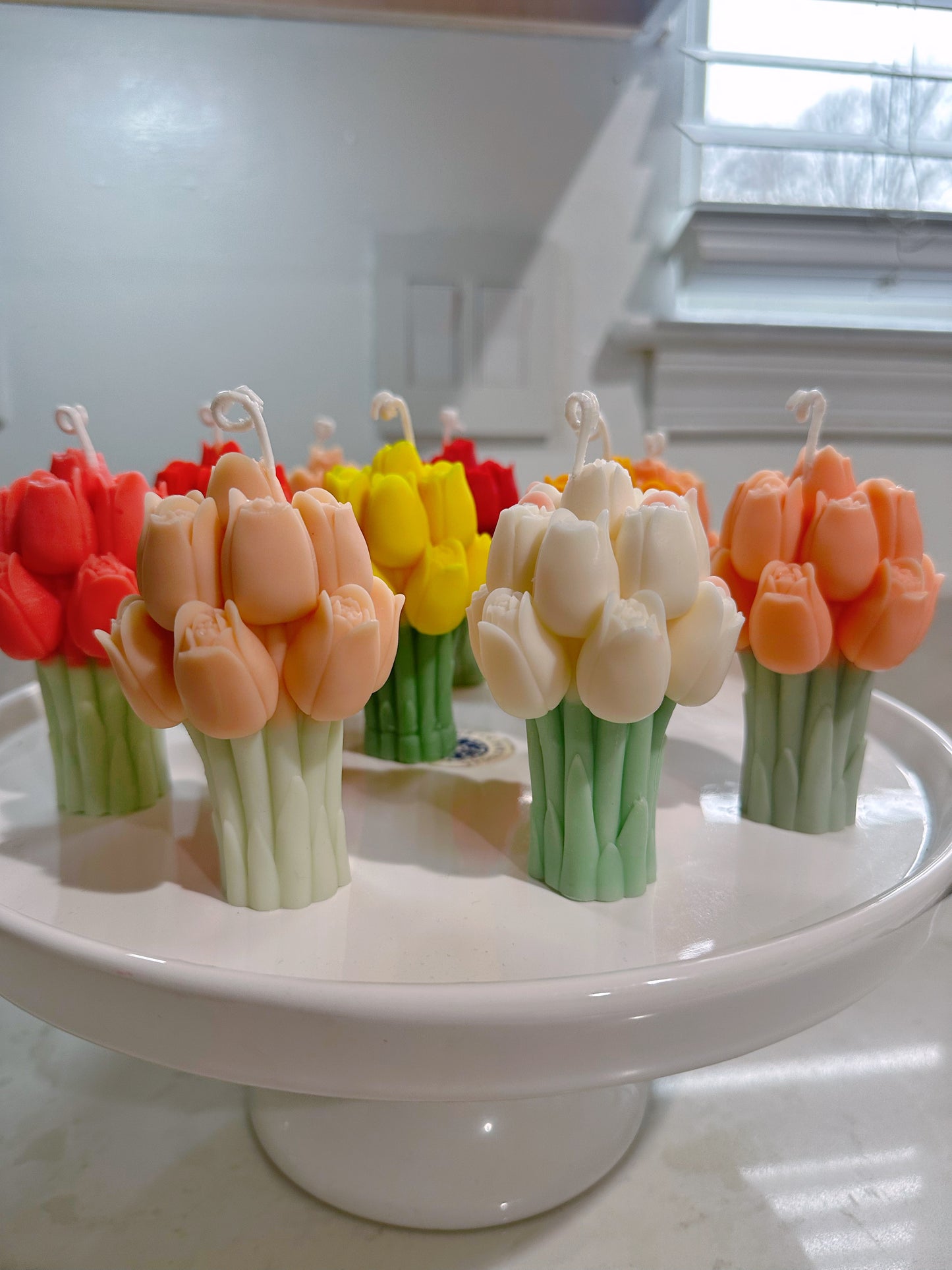 Tulip Flower Bouquet Candle